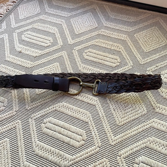 J. Crew Genuine Leather braided women’s Belt in Brown size M - Picture 4 of 11